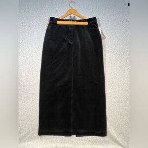 Jones Skirt Womens NWT Black Corduroy Maxi New York